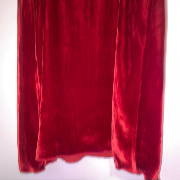 Alice + Olivia Red Velvet Mini Shift Dress Womens Size M Romantic Vamp Witchy - Picture 7 of 7